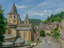 Abbey Church del san Foy in Conques fotografia stock libera da diritti Abbey Church del san Foy in Conques fotografia stock libera da diritti