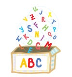 Abc pudełkowaty śmieszny pojęcie edukacja ilustracja wektor Abc pudełkowaty śmieszny pojęcie edukacja ilustracja wektor