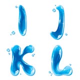 ABC - Water Liquid Letter Set - Capital I J K L