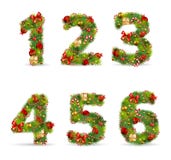 ABCDEF, christmas tree font