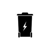 Abfallkasten, Blitzikone auf weißem Hintergrund Kann für Netz, Logo, mobiler App, UI UX verwendet werden vektor abbildung Abfallkasten, Blitzikone auf weißem Hintergrund Kann für Netz, Logo, mobiler App, UI UX verwendet werden vektor abbildung