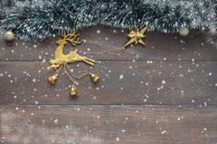 Above view image of beautiful gold reindeer decoration merry Christmas Royalty Free Stock Image Above view image of beautiful gold reindeer decoration merry Christmas Royalty Free Stock Image