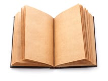Abra el libro viejo de la extensión con la página en blanco Foto de archivo libre de regalías Abra el libro viejo de la extensión con la página en blanco Foto de archivo libre de regalías