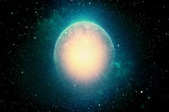 Abstract apocalyptic background - burning and exploding planet vector illustration Abstract apocalyptic background - burning and exploding planet vector illustration