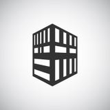 Abstract architecture building silhouette logo design template. Skyscraper real estate business theme icon. Abstract building silhouette. Real estate houses vector illustration Abstract architecture building silhouette logo design template. Skyscraper real estate business theme icon. Abstract building silhouette. Real estate houses vector illustration