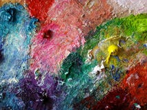 Abstract art background , Modern art , Hand drawn ,oil color flower texture on canvas from thailand