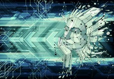 Abstract Artistic 3d Illustration Of A Colorful Connected Dots and Lines Of A Man`s Face On A Modern Background stock illustration Abstract Artistic 3d Illustration Of A Colorful Connected Dots and Lines Of A Man`s Face On A Modern Background stock illustration