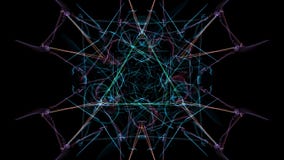 Abstract artwork. Colorful lines with particles on black background. stock illustration Abstract artwork. Colorful lines with particles on black background. stock illustration