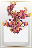 Abstract artwork of envelope sending out colorful greetings message Royalty Free Stock Images Abstract artwork of envelope sending out colorful greetings message Royalty Free Stock Images