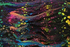 Abstract background in black with numerous brightly colored cells. royalty free stock photography Abstract background in black with numerous brightly colored cells. royalty free stock photography