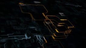 Abstract background circuit electronic line for technology concept with shallow depth of field dark and grain processed stock footage Abstract background circuit electronic line for technology concept with shallow depth of field dark and grain processed stock footage