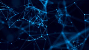 Abstract background with connecting dots and lines. Distribution of triangular shapes in space. Big data. Network connection royalty free illustration Abstract background with connecting dots and lines. Distribution of triangular shapes in space. Big data. Network connection royalty free illustration