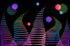Abstract background gradient waves and circles royalty free illustration Abstract background gradient waves and circles royalty free illustration