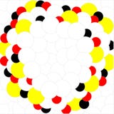 Balls white red yellow black on white background vector illustration Balls white red yellow black on white background vector illustration