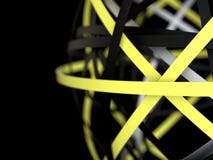 abstract background modern Κίτρινα και μαύρα τρισδιάστατα δαχτυλίδια Διανυσματική απεικόνιση abstract background modern Κίτρινα και μαύρα τρισδιάστατα δαχτυλίδια Διανυσματική απεικόνιση