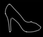 Diamond Shoes On Black Background Stock Image - Image: 19757081