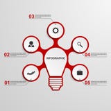 Abstract bedrijfsconcepten infographic malplaatje Lightbulbidee stock illustratie Abstract bedrijfsconcepten infographic malplaatje Lightbulbidee stock illustratie