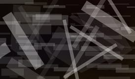 Abstract black background with white rectangle shapes layered in modern graphic art pattern with stripes and lines in random angle Royalty Free Stock Photo Abstract black background with white rectangle shapes layered in modern graphic art pattern with stripes and lines in random angle Royalty Free Stock Photo