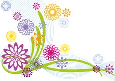 Abstract bloemenontwerp stock illustratie Abstract bloemenontwerp stock illustratie