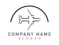 Abstract airplane logo on a white background vector illustration Abstract airplane logo on a white background vector illustration