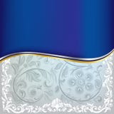 Abstract blue floral ornament on a white stock illustration Abstract blue floral ornament on a white stock illustration