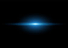 Abstract blue horizontal bright beam on dark isolated background. Vector light flash effect. The concept of the sunrise vector illustration Abstract blue horizontal bright beam on dark isolated background. Vector light flash effect. The concept of the sunrise vector illustration