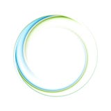 Abstract Bright Blue Green Iridescent Circle Logo Royalty Free Stock Images