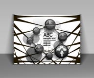 Abstract business flyer, brochure design black and white stock illustration Abstract business flyer, brochure design black and white stock illustration