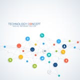 Abstract business vector infographic. Cloud computing and global network connections concept design. Scientific business Stock Image Abstract business vector infographic. Cloud computing and global network connections concept design. Scientific business Stock Image