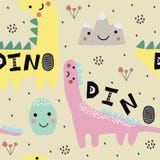 Abstract childish pattern with dino, dinosaur. Nursery pattern. Kid illustration. Vector Illustration Abstract childish pattern with dino, dinosaur. Nursery pattern. Kid illustration. Vector Illustration