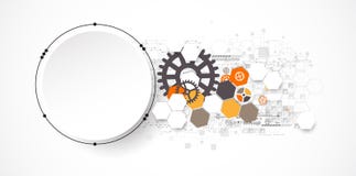 Abstract circle technology concept. Circuit board, high computer Royalty Free Stock Images Abstract circle technology concept. Circuit board, high computer Royalty Free Stock Images