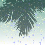 Abstract colorful background with with stars, circles and hexahedrons and a branch of a Christmas tree vector illustration Abstract colorful background with with stars, circles and hexahedrons and a branch of a Christmas tree vector illustration