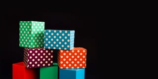 Abstract colorful geometric background vivid polka dots pattern cube boxes. Violet green rectangular block composition stock photography Abstract colorful geometric background vivid polka dots pattern cube boxes. Violet green rectangular block composition stock photography