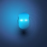 Machine Learning, Artificial Intelligence and Networks Design Concept with Spiral Pattern and Robot Head Royalty Free Stock Photo Machine Learning, Artificial Intelligence and Networks Design Concept with Spiral Pattern and Robot Head Royalty Free Stock Photo