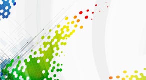 Abstract colour hexagon technology background with arrow stock illustration Abstract colour hexagon technology background with arrow stock illustration