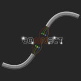 Abstract connection of two broken wires through the inscription - connect. Vector illustration of a logo or icons on a gray backgr vector illustration Abstract connection of two broken wires through the inscription - connect. Vector illustration of a logo or icons on a gray backgr vector illustration