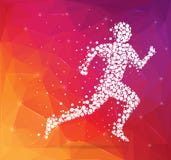 Abstract Creative concept vector image of running man for Web and Mobile Applications on background, art vector illustration Abstract Creative concept vector image of running man for Web and Mobile Applications on background, art vector illustration