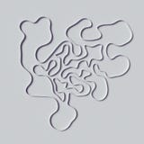 Abstract curly lines ornament 3d rendering