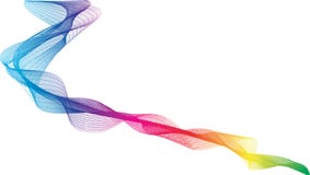 Abstract curved rainbow color vector wave line. royalty free illustration Abstract curved rainbow color vector wave line. royalty free illustration