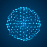 Abstract Cyber Sphere Mesh with Glowing Vertices Royalty Free Illustration Abstract Cyber Sphere Mesh with Glowing Vertices Royalty Free Illustration