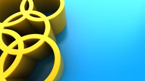 Abstract 3d background. Abstract 3d illustration of blue background with yellow circles royalty free illustration Abstract 3d background. Abstract 3d illustration of blue background with yellow circles royalty free illustration