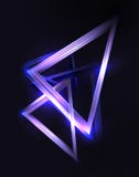 Abstract 3d background with neon triangles and sparkles on a dark background. Vector backdrop vector illustration Abstract 3d background with neon triangles and sparkles on a dark background. Vector backdrop vector illustration