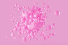 Abstract 3D background of pink jelly spheres with shallow depth of field.