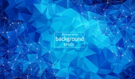 Abstract Dark blue Polygonal Space Background with Connecting Dots and Lines. Geometric Polygonal background molecule and communic vector illustration Abstract Dark blue Polygonal Space Background with Connecting Dots and Lines. Geometric Polygonal background molecule and communic vector illustration