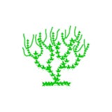Abstract decoration, green tree of leaves, silhouette on white b royalty free illustration Abstract decoration, green tree of leaves, silhouette on white b royalty free illustration