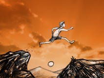 abstract digital draw man jumping over between two mountains wit royalty free stock photo abstract digital draw man jumping over between two mountains wit royalty free stock photo