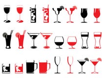 Abstract drinking glass collection Royalty Free Stock Photography Abstract drinking glass collection Royalty Free Stock Photography