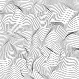 Abstract dynamical rippled surface. Black and white wireframe wavy stripes. EPS 10 stock illustration Abstract dynamical rippled surface. Black and white wireframe wavy stripes. EPS 10 stock illustration