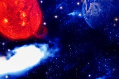 Abstract earth, space and star background stock illustration Abstract earth, space and star background stock illustration