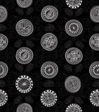 Abstract Ethnic Seamless Background. Floral Line Texture. Stock Image Abstract Ethnic Seamless Background. Floral Line Texture. Stock Image
